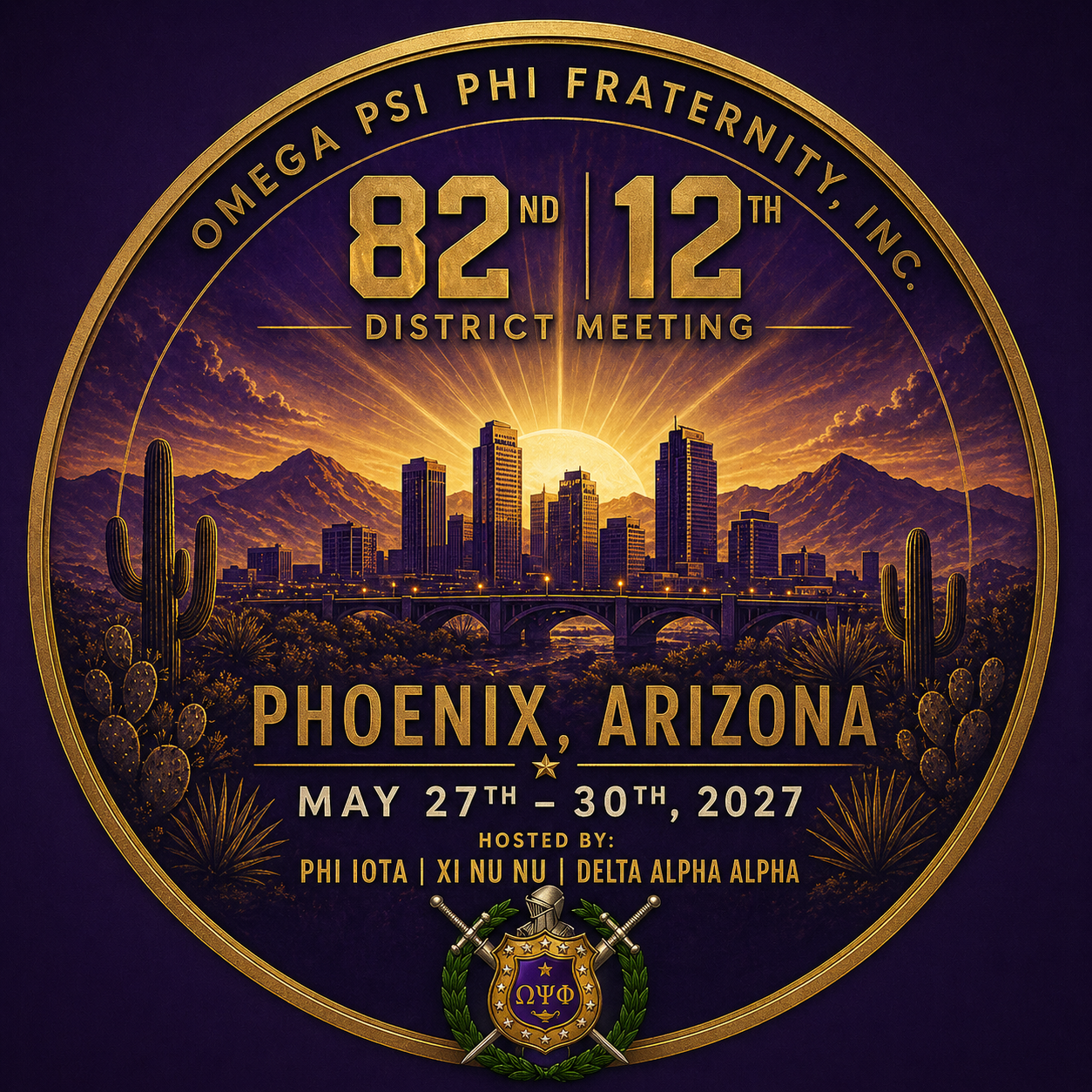 Selected 82nd 12th District Meeting artwork showing Phoenix, Arizona